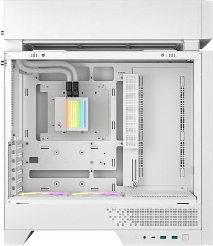 DEEPCOOL Case CL6600 WH, ATX, Průhledná bočnice, vodní chlazení, bílá