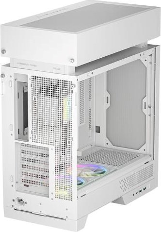 DEEPCOOL Case CL6600 WH, ATX, Průhledná bočnice, vodní chlazení, bílá