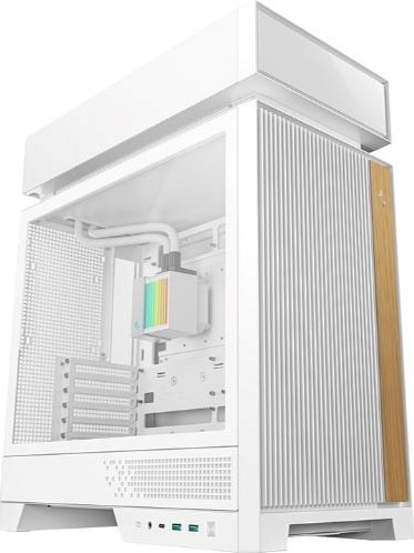DEEPCOOL Case CL6600 WH, ATX, Průhledná bočnice, vodní chlazení, bílá