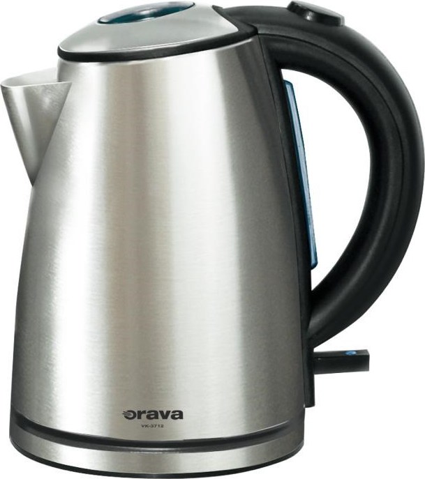 Orava VK-3712 rychlovarná konvice, 1600 W, 1.2 l, automatické vypnutí, stříbrná