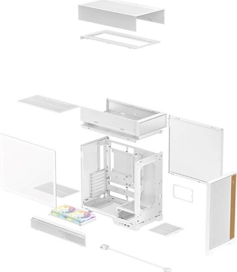 DEEPCOOL Case CL660 WH, ATX, Průhledná bočnice, bílá