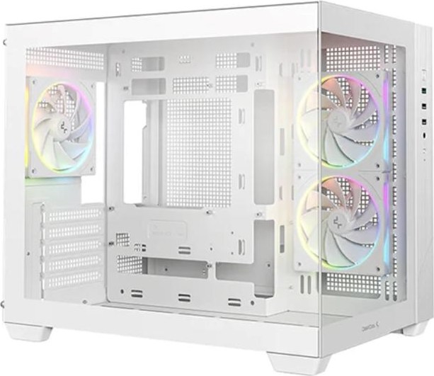 DEEPCOOL Case CG330 3F, mATX, Průhledná bočnice, 3x120mm ARGB Fan, bílá
