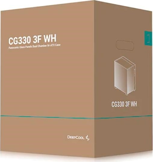 DEEPCOOL Case CG330 3F, mATX, Průhledná bočnice, 3x120mm ARGB Fan, bílá