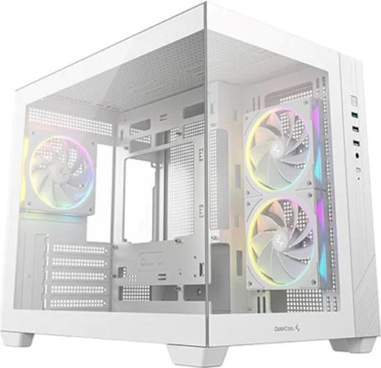 DEEPCOOL Case CG330 3F, mATX, Průhledná bočnice, 3x120mm ARGB Fan, bílá