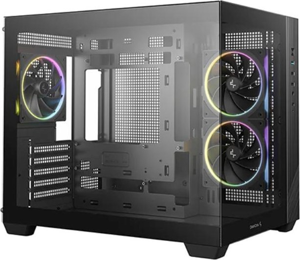 DEEPCOOL Case CG330 3F, mATX, Průhledná bočnice, 3x120mm ARGB Fan, černá