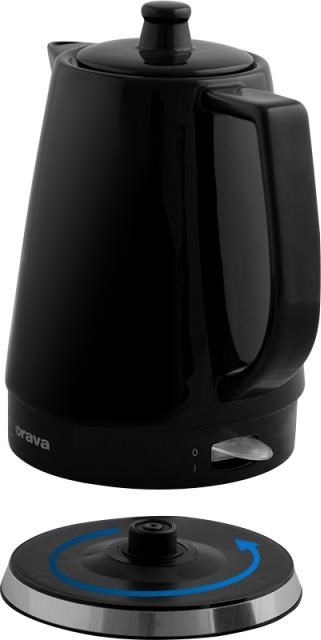 Orava VK-3813 B rychlovarná konvice, 1500 W, 1.5 l, kermická, automatické vypnutí, černá
