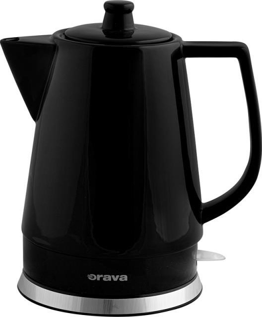 Orava VK-3813 B rychlovarná konvice, 1500 W, 1.5 l, kermická, automatické vypnutí, černá