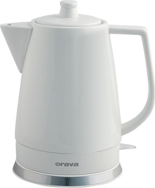Orava VK-3813 W rychlovarná konvice, 1500 W, 1.5 l, kermická, automatické vypnutí, bílá