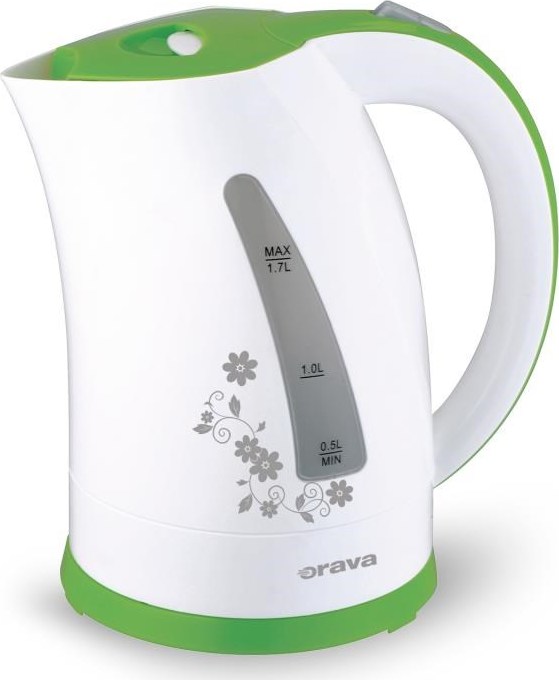 Orava VK-3417 G rychlovarná konvice, 2000 W, 1.7 l, automatické vypnutí, bílá / zelená