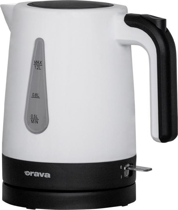 Orava VK-2015 rychlovarná konvice, 1200 W, 1.2 l, automatické vypnutí, bílá / černá
