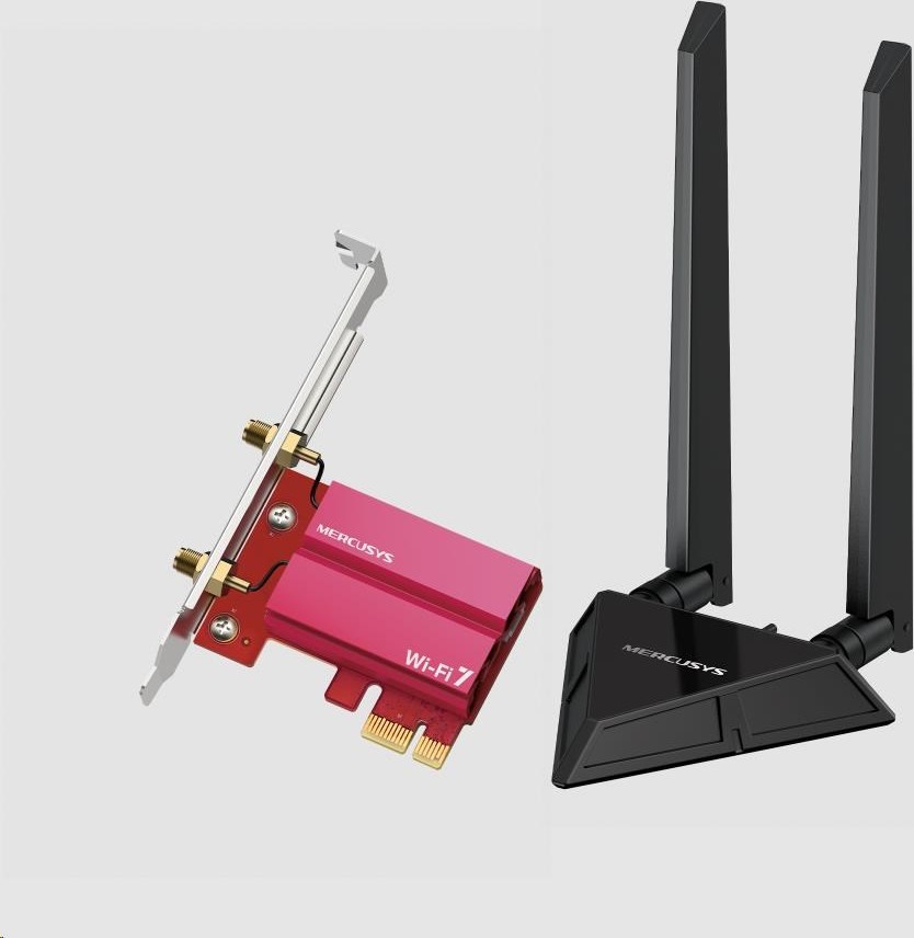 MERCUSYS MA49BE WiFi7 PCIe adapter (BE9300,2,4GHz/5GHz/6GHz,Bluetooth5.4)