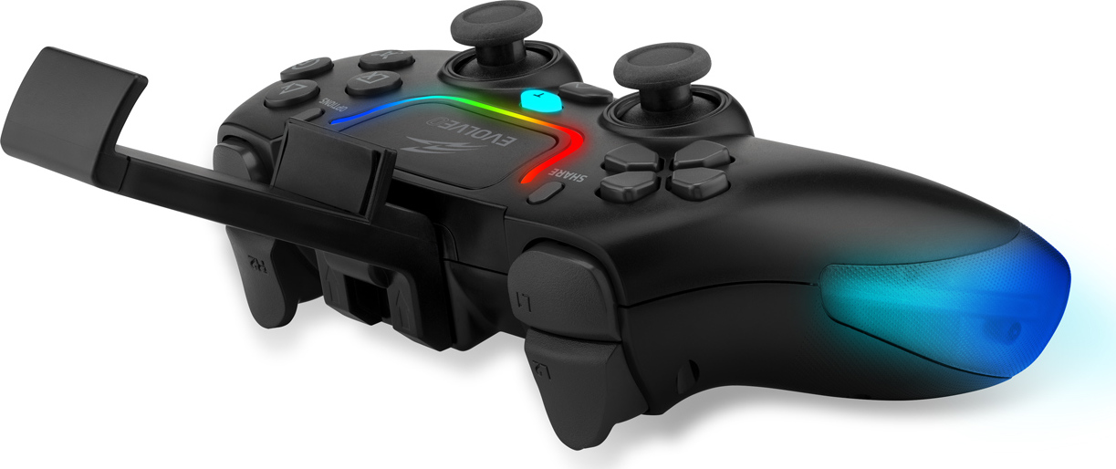 EVOLVEO Ptero2, bezdrátový & drátový gamepad pro PC, PS3/4/5, iOS, Android, Switch, černý