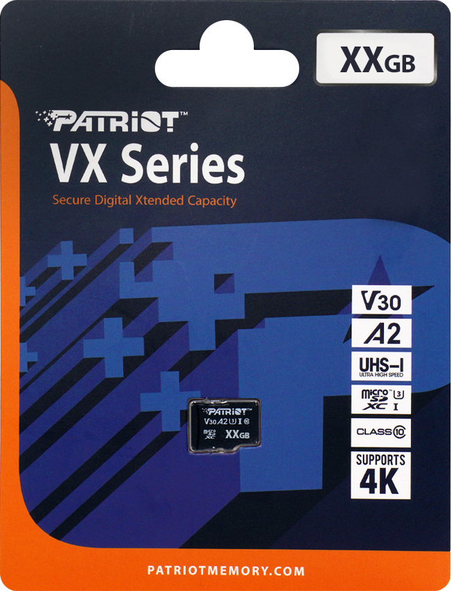 256GB microSDXC Patriot VX V30 U3 A2