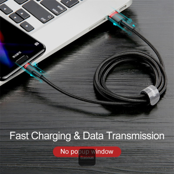 NoName Baseus datový kabel Cafule USB-C 2m 2A červeno-černý