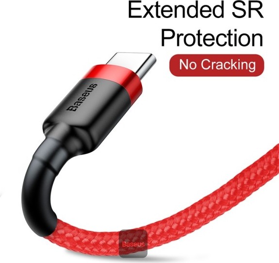 NoName Baseus datový kabel Cafule USB-C 2m 2A červený
