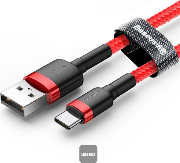 NoName Baseus datový kabel Cafule USB-C 2m 2A červený