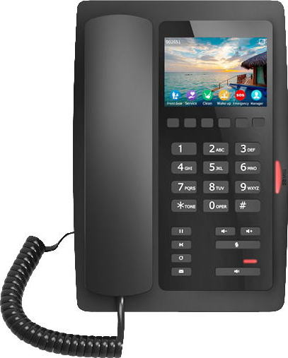 Grandstream Fanvil H5W hotelový WiFi SIP telefon, 2SIP, 3,5" bar. displ., 6 progr. tl., USB, PoE