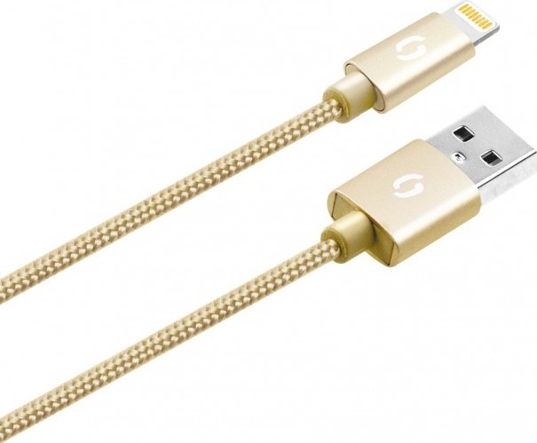ALIGATOR PREMIUM 2A kabel, Lightning 2m, zlatý