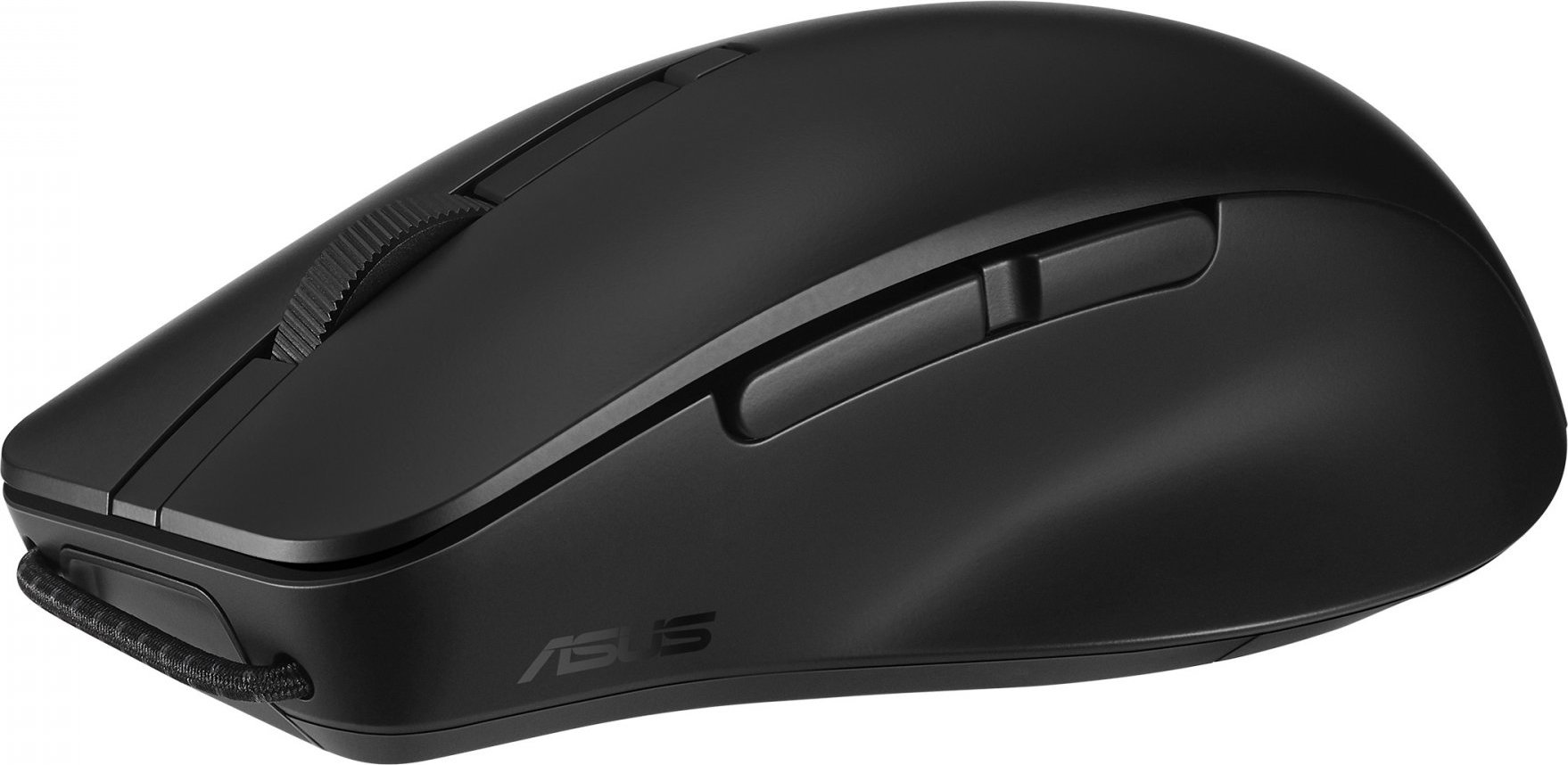 ASUS SmartO MD200 Silent Plus/Cestovní/Optická/Pro praváky/4 200 DPI/USB+BT/Černá