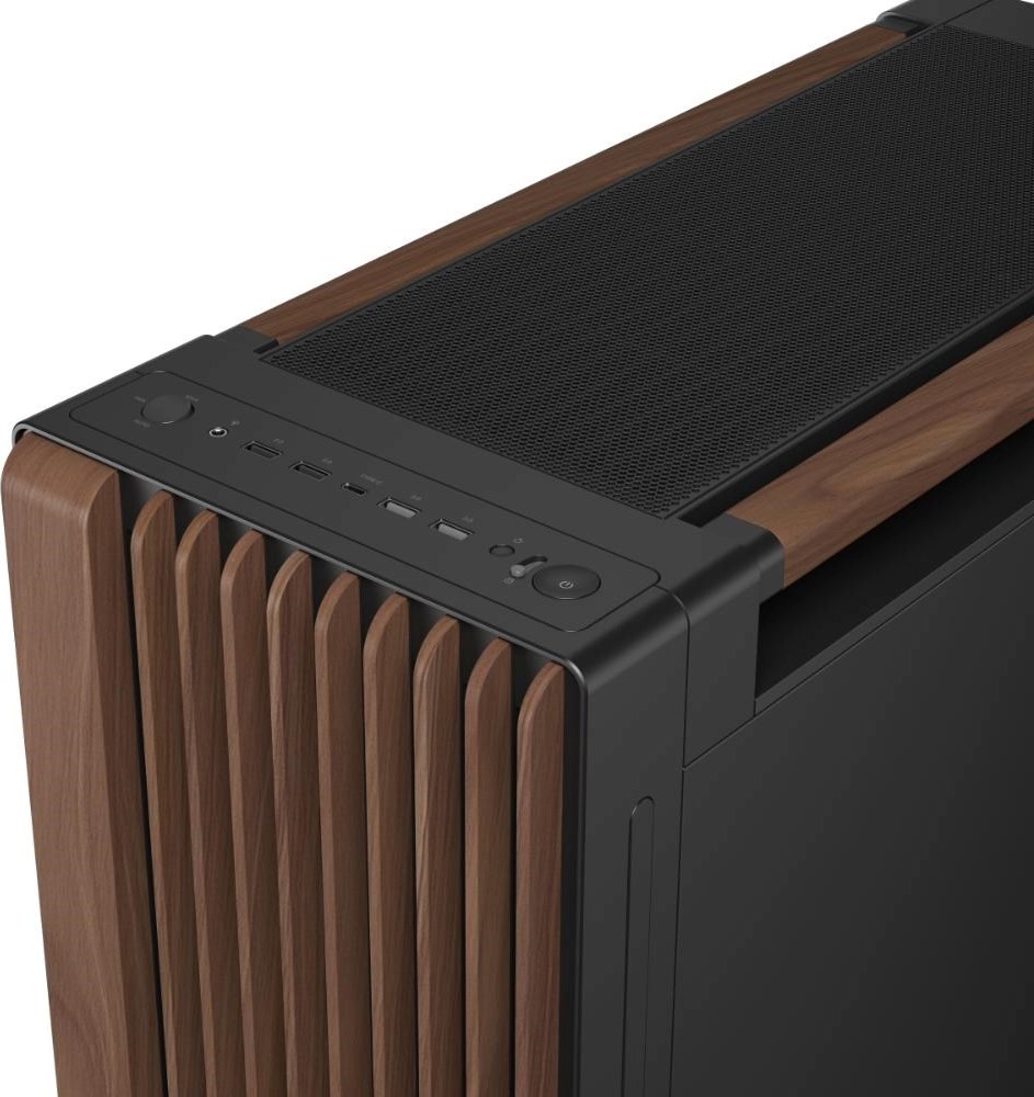 ASUS case PROART PA602 WALNUT WOOD MODERN TG, Mid Tower, průhledná bočnice, černá