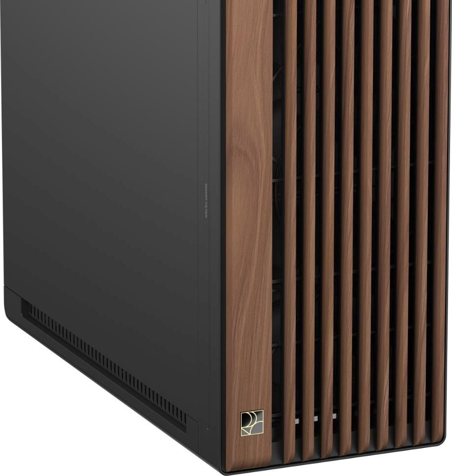 ASUS case PROART PA602 WALNUT WOOD MODERN METAL, Mid Tower, černá