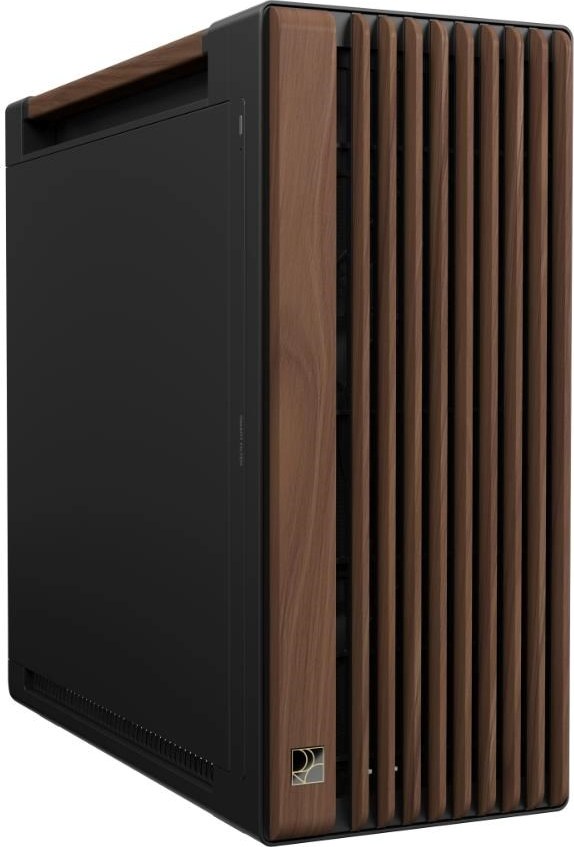 ASUS case PROART PA602 WALNUT WOOD MODERN METAL, Mid Tower, černá