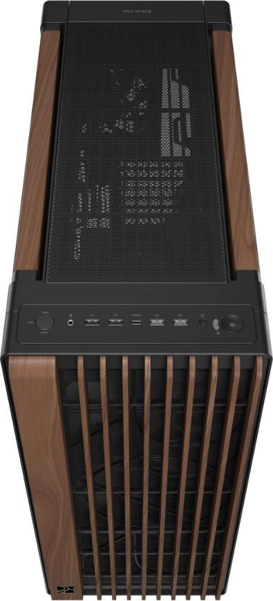 ASUS case PROART PA602 WALNUT WOOD MODERN METAL, Mid Tower, černá