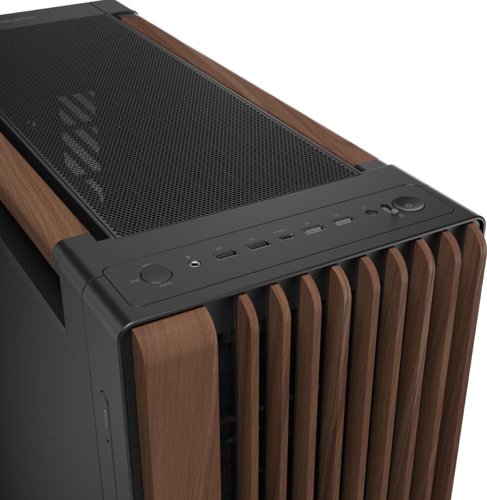 ASUS case PROART PA602 WALNUT WOOD MODERN METAL, Mid Tower, černá