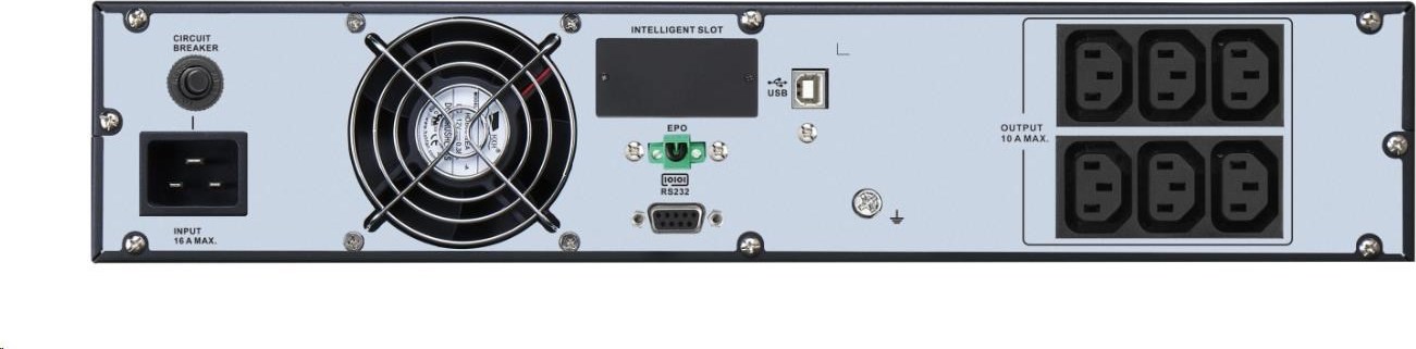 APC Easy UPS On-Line, 2000VA/1800W Li-ion Rack/Tower 2U, 230V, 6 IEC C13 outlets, Intelligent Card Slot, W/ rail kit