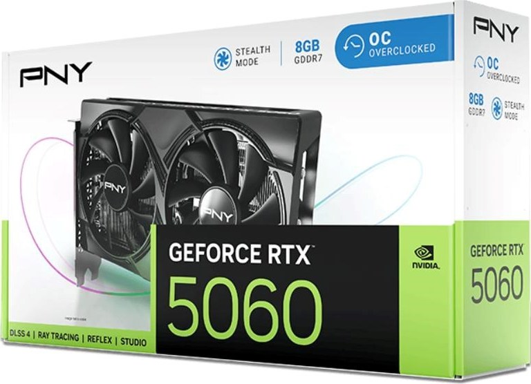 PNY VGA Nvidia GeForce RTX 5060 8GB Dual Fan, RTX 5060, 8GB GDDR7, 3xDP, 1xHDMI