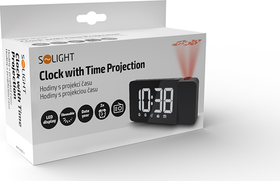 Solight projekční hodiny s rádiem a budíkem