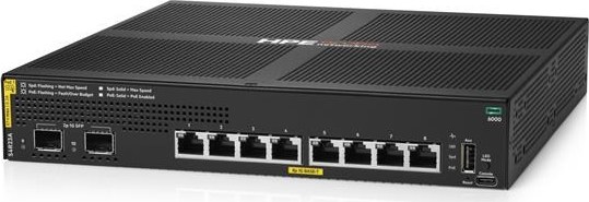 Hewlett Packard Enterprise HPE Aruba Networking CX 6000 8p 10M/100M/1G Class4 PoE 2p SFP 1G 67W Switch
