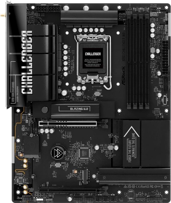 ASRock MB Sc LGA1851 B860 Challenger WiFi, Intel B860, 4xDDR5, 1xHDMI, WiFi, ATX