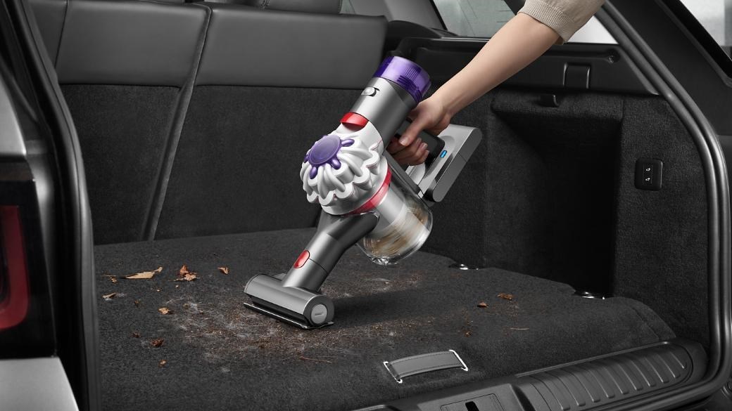 Dyson Car+Boat ruční vysavač, šedá/fialová, výdrž až 50 min, 2 Tier Radial, sací výkon 115 aW, plně utěsněná filtrace