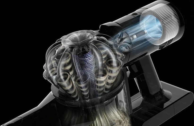 Dyson Car+Boat ruční vysavač, šedá/fialová, výdrž až 50 min, 2 Tier Radial, sací výkon 115 aW, plně utěsněná filtrace