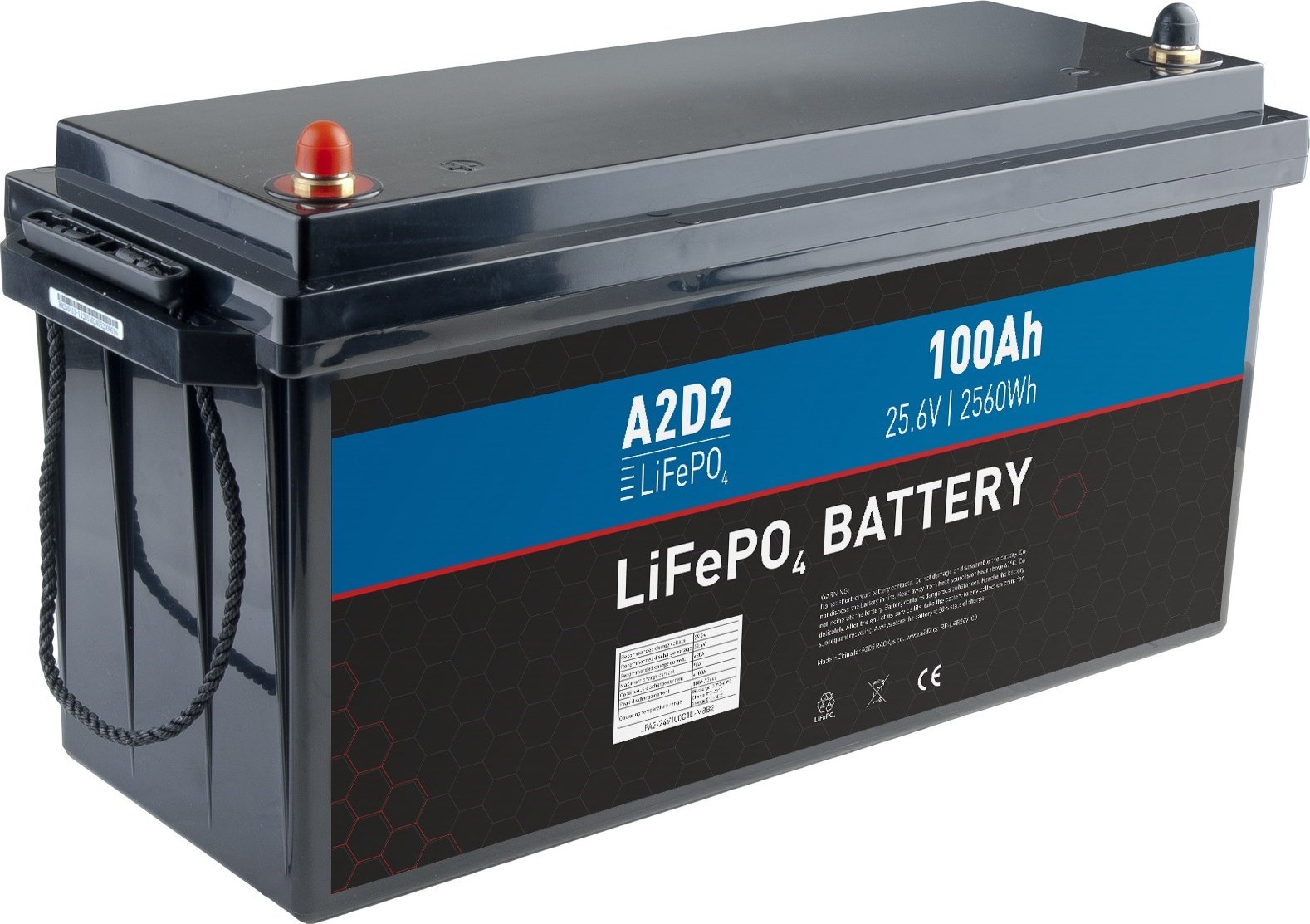 AVACOM A2D2 baterie LiFePO4 25,6V 100Ah M8
