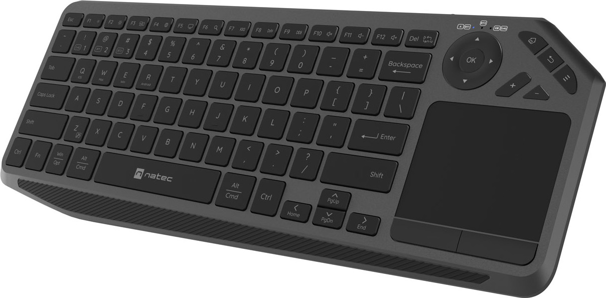 Bezdrátová klávesnice pro Smart TV Natec TURBOT 2/USB+BT/US/Černá
