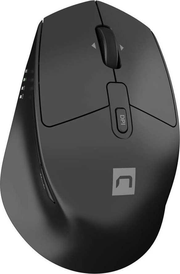Myš bezdrátová Natec KITE/Kancelářská/Blue Sense/Pro praváky/4 000 DPI/USB+BT/Černá