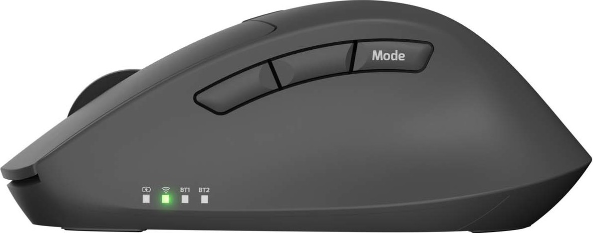 Myš bezdrátová Natec KITE/Kancelářská/Blue Sense/Pro praváky/4 000 DPI/USB+BT/Černá
