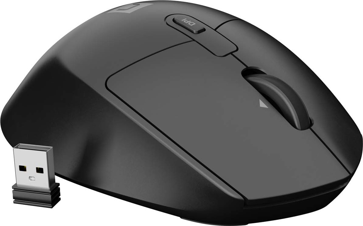 Myš bezdrátová Natec KITE/Kancelářská/Blue Sense/Pro praváky/4 000 DPI/USB+BT/Černá
