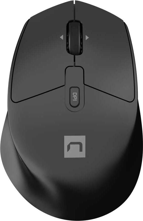 Myš bezdrátová Natec KITE/Kancelářská/Blue Sense/Pro praváky/4 000 DPI/USB+BT/Černá