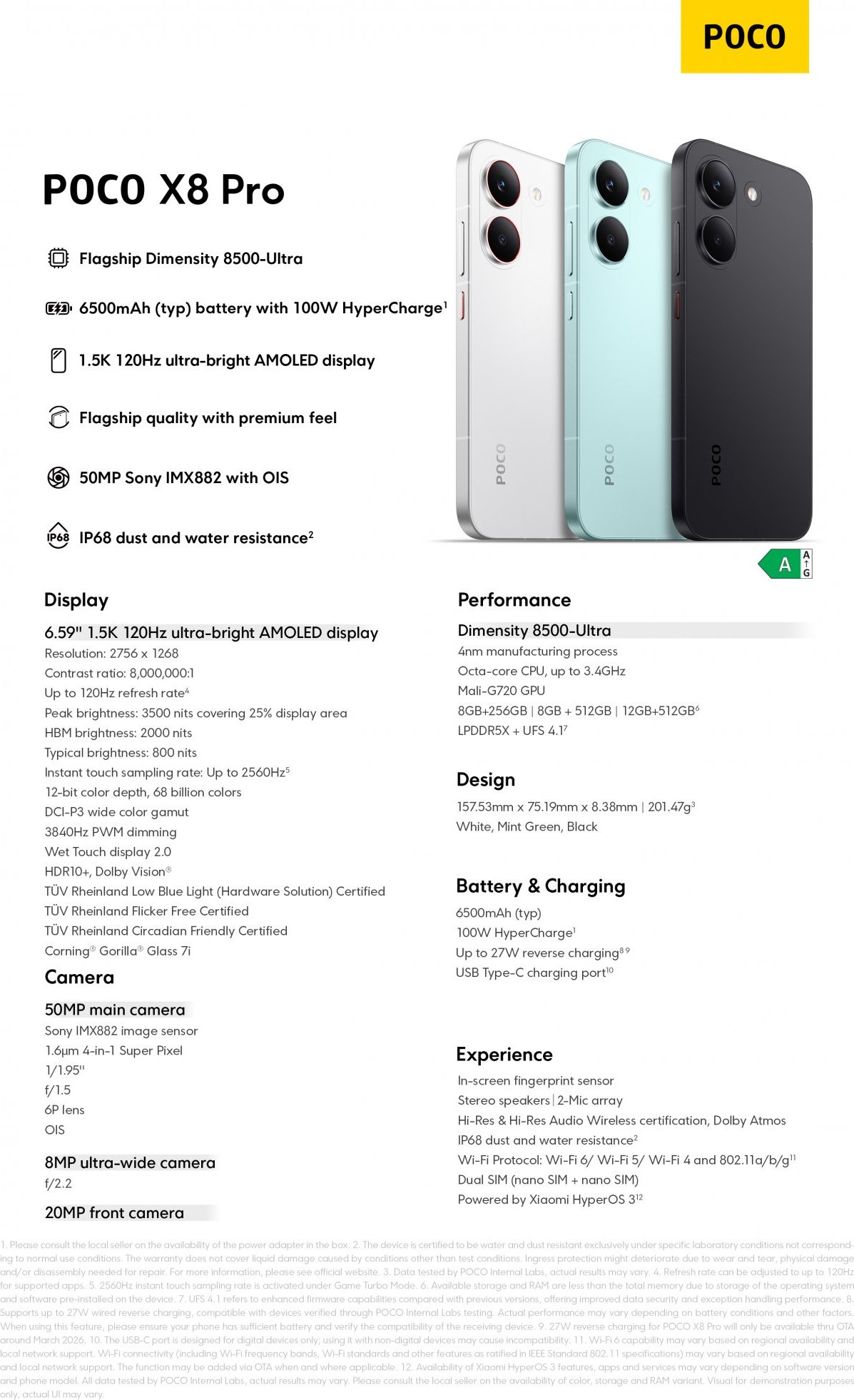 POCO X8 Pro/8GB/256GB/Black