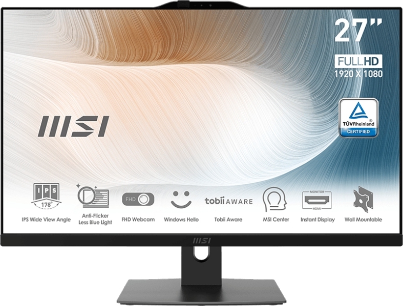 MSI Modern/AM272P 12M/27"/FHD/i3-1215U/8GB/512GB/Intel int/bez OS/Černá/2R
