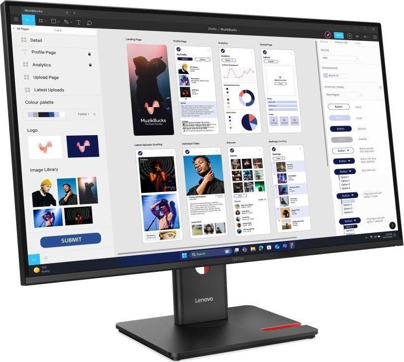 LENOVO LCD T32UD-40+MC60 - 31.5",IPS,16:9,3840x2160,60Hz,350cd/m2,1500:1,4ms(GtG),HDMI,DP,USB Hub,USB-C,RJ45,Pivot