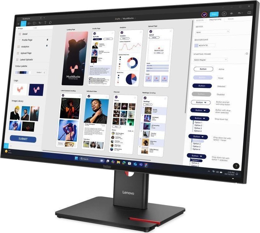 LENOVO LCD T32UD-40+MC60 - 31.5",IPS,16:9,3840x2160,60Hz,350cd/m2,1500:1,4ms(GtG),HDMI,DP,USB Hub,USB-C,RJ45,Pivot