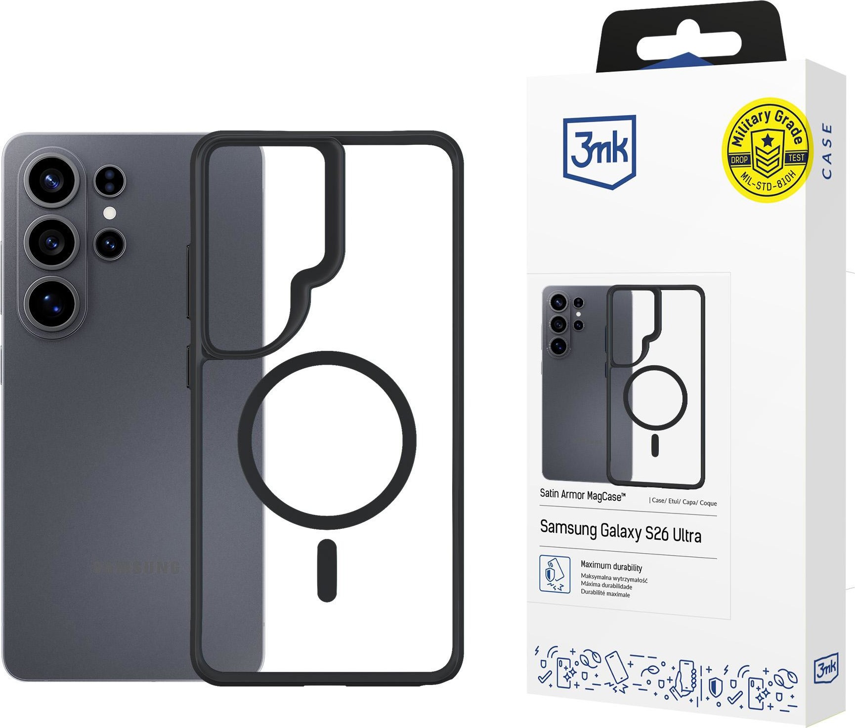 3mk ochranný kryt Satin Armor MagCase pro Samsung Galaxy S26 Ultra