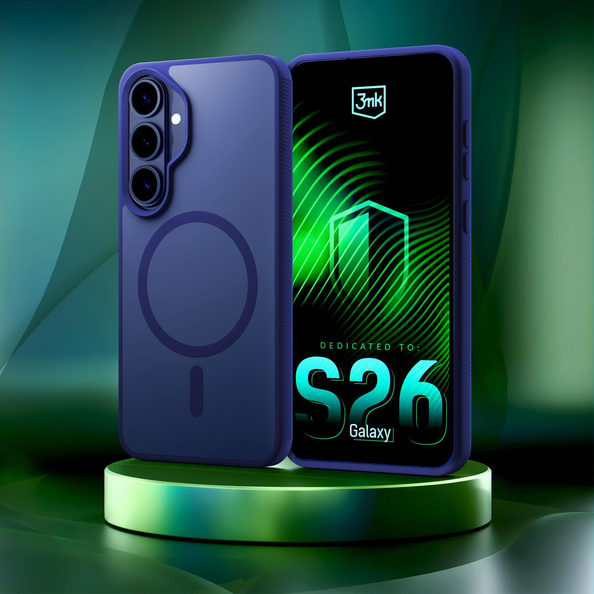 3mk ochranný kryt Smoke MagCase Blue pro Samsung Galaxy S26+