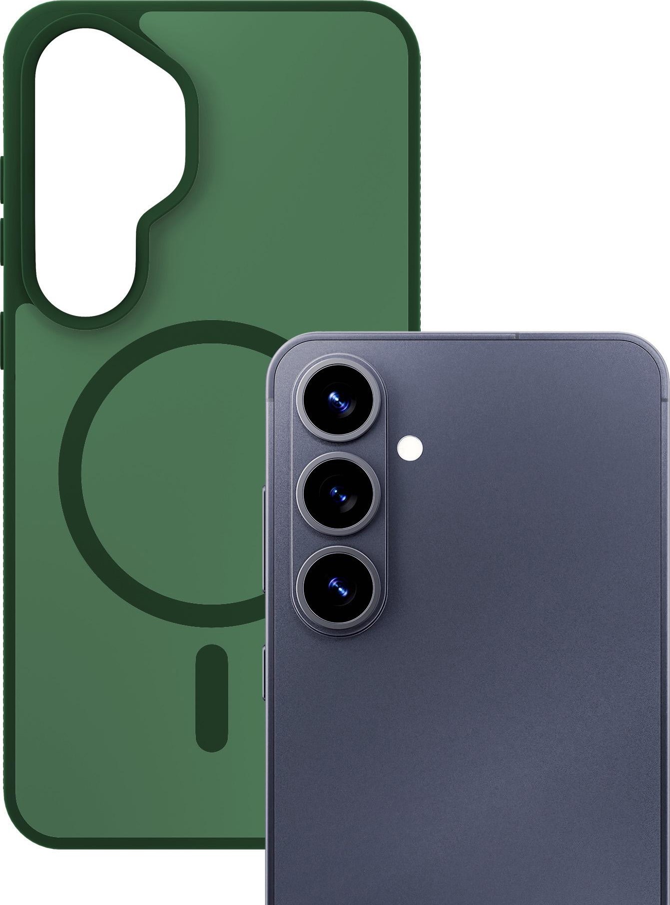 3mk ochranný kryt Smoke MagCase Green pro Samsung Galaxy S26