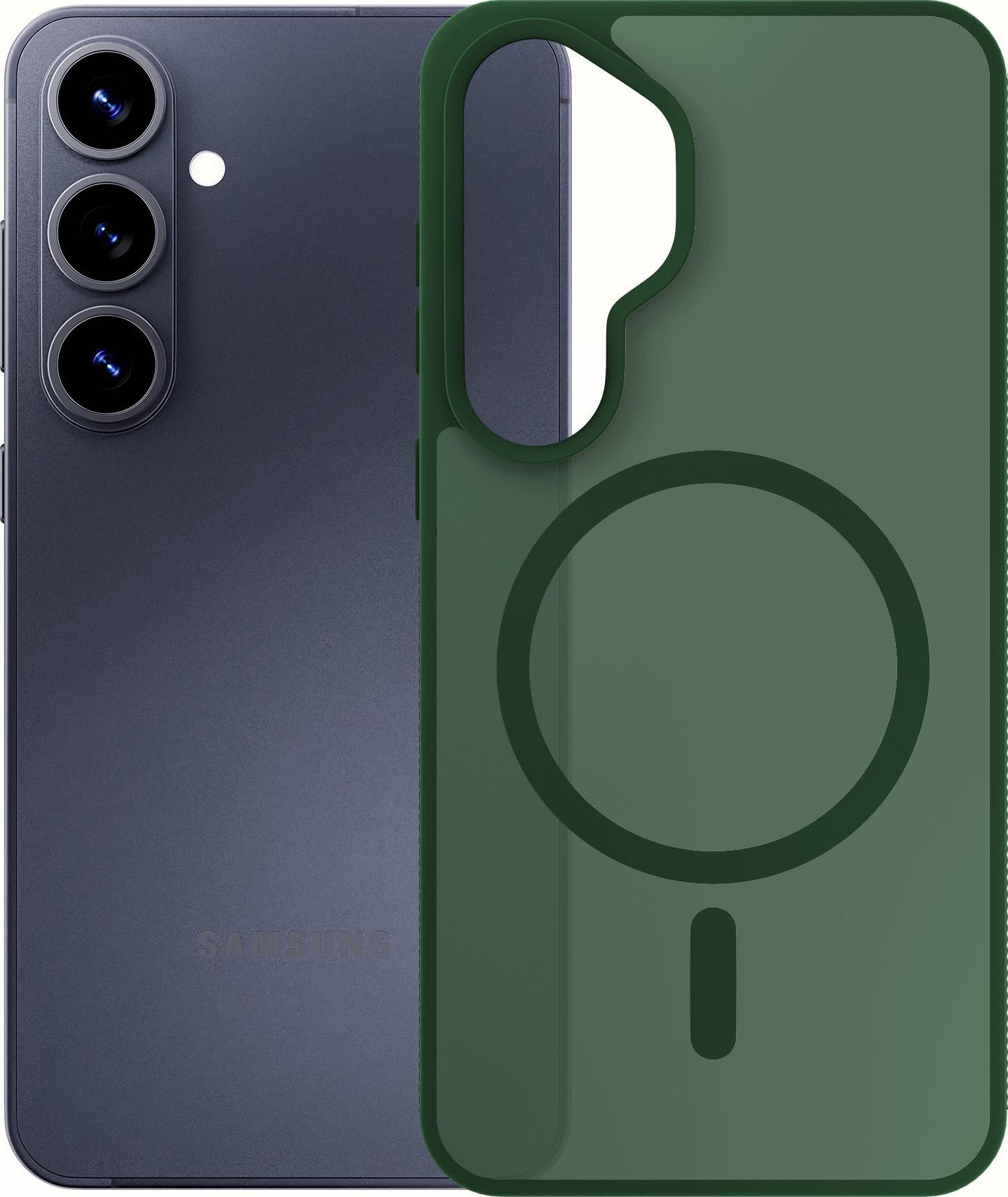 3mk ochranný kryt Smoke MagCase Green pro Samsung Galaxy S26