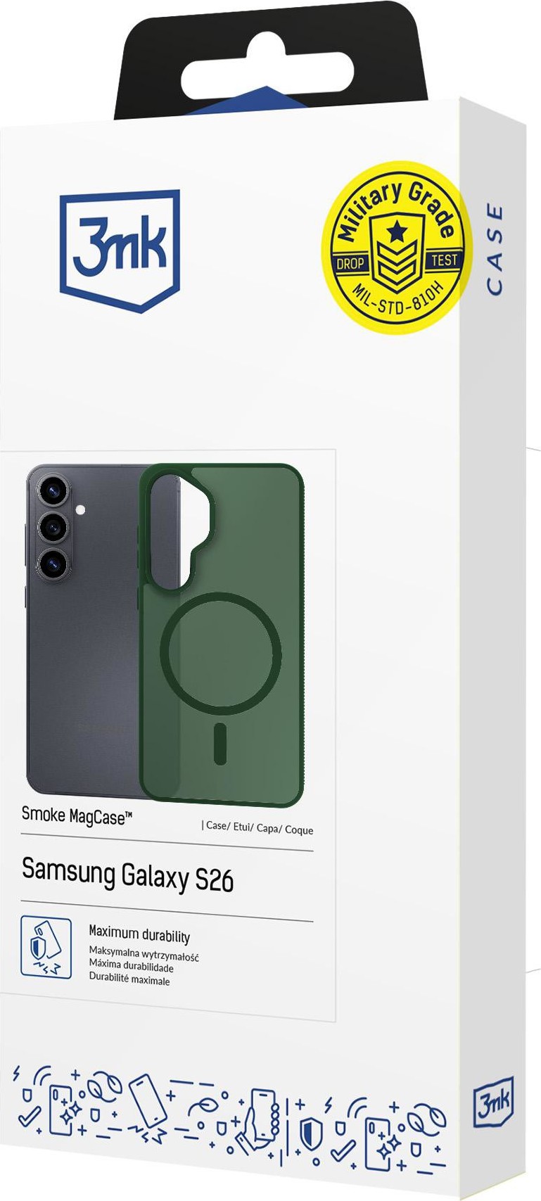 3mk ochranný kryt Smoke MagCase Green pro Samsung Galaxy S26